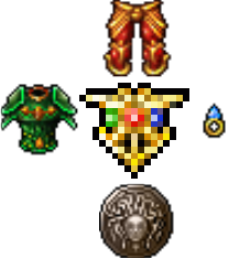 Brooch with items